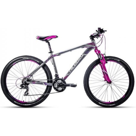 Modelo 128469 BICICLETA R.26 ALUBIKE XCW GRIS/MORADO SLITE SERIES - Envío Gratuito