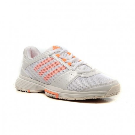 Tenis Adidas Barricade Team 3 - Blanco con Coral - Envío Gratuito