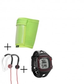 Reloj Monitor Garmin Forerunner 10 con GPS-Negro + audifonos Warrior y porta celular NXE - Envío Gratuito