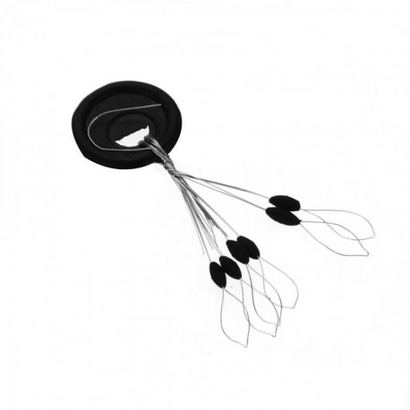 100Pcs Flotador Bobber Parada Goma para Sedal Pesca Deporte Negro - Envío Gratuito