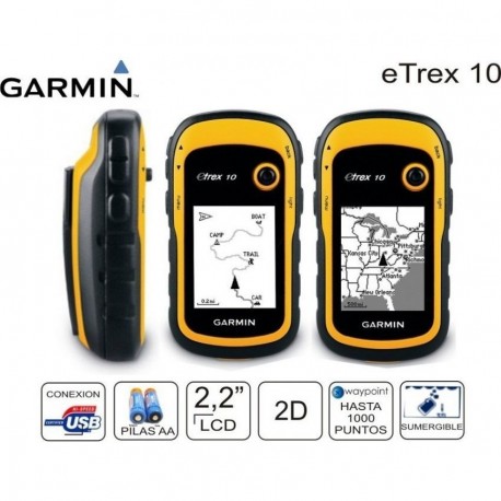 GPS de Mano Garmin eTrex 10-Amarillo - Envío Gratuito