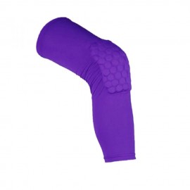 Deportes crashproof elástica fitness Antislip Pierna y rodilla Guardia manga larga Protector Gear Honeycomb Pad Púrpura - Envío 