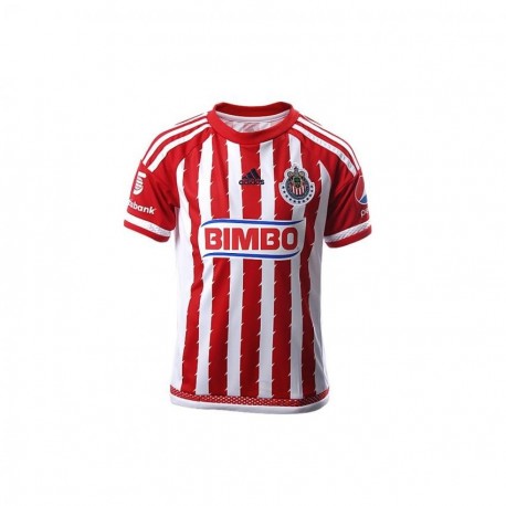 Jersey Adidas Local Manga Corta 15/16 - Rojo con Blanco - Envío Gratuito