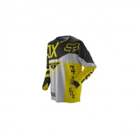 JERSEY FOX 360 MACHINA-NEGRO/GRIS/AMARILLO - Envío Gratuito