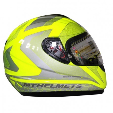 Casco MT Helmets Thunder Reflexion Amarillo - Envío Gratuito