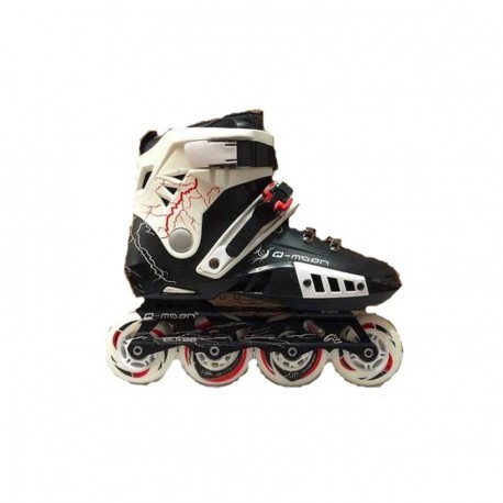 Patines Freeskate Q-Moon-Negro con blanco - Envío Gratuito