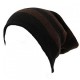 Gorro largo Smart Gorro doble vista Modelo de rayas estilo mate color combinado café y negro -café - Envío Gratuito