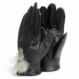 Guantes Blackmamut Mediano Canada color liso de Piel estilo mate Palma suave -negro - Envío Gratuito