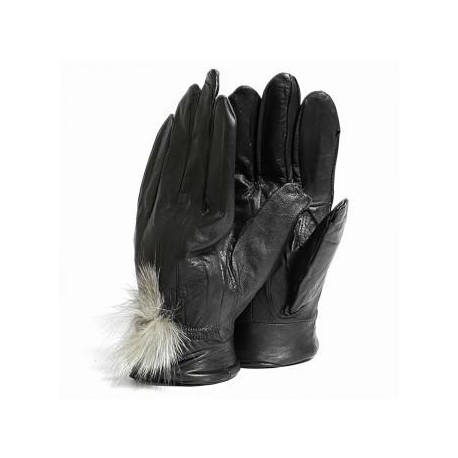 Guantes Blackmamut Mediano Canada color liso de Piel estilo mate Palma suave -negro - Envío Gratuito