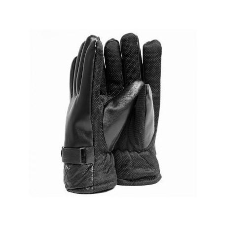 Guantes Blackmamut Mediano Suecia color liso de ViniPiel estilo brilloso Palma antiderrapante -negro - Envío Gratuito