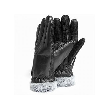 Guantes Blackmamut Mediano Alaska color liso de ViniPiel estilo mate Palma antiderrapante -negro - Envío Gratuito