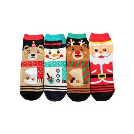 Navidad Novedad Calcetines paquete de 4 Woogoing - by-6104 - Envío Gratuito