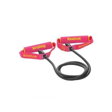 Liga de resistencia tubular con manijas Reebok I33052-Negro con Rosa - Envío Gratuito