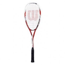 Raqueta Profesional de Squash Wilson WRT903100.Blanco con Rojo - Envío Gratuito