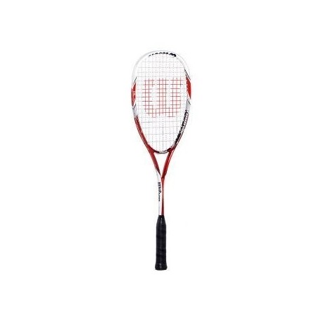 Raqueta Profesional de Squash Wilson WRT903100.Blanco con Rojo - Envío Gratuito