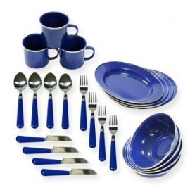 Stansport Enamel Tableware Set (24-Piece) - Envío Gratuito