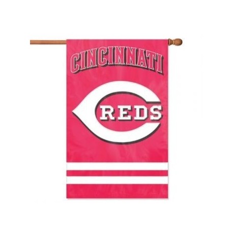 MLB Cincinnati Reds Applique Banner Flag - Envío Gratuito