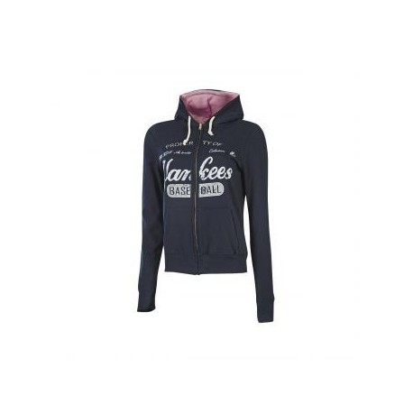 Sudadera Majestic NY Yankees Full Zip Hoodie Azul Marino