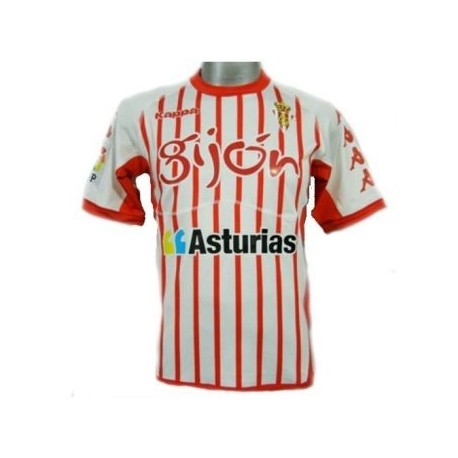 Jersey Sporting de Gijón Local Temp 2011-2012 K120SG Slim Fit Rayas - Envío Gratuito