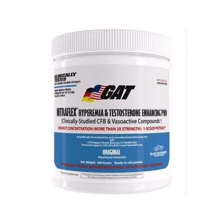 Nitraflex Hiperemia y Testosterona (Óxido Nitrico ) Pre Workout Polvo GAT - Envío Gratuito