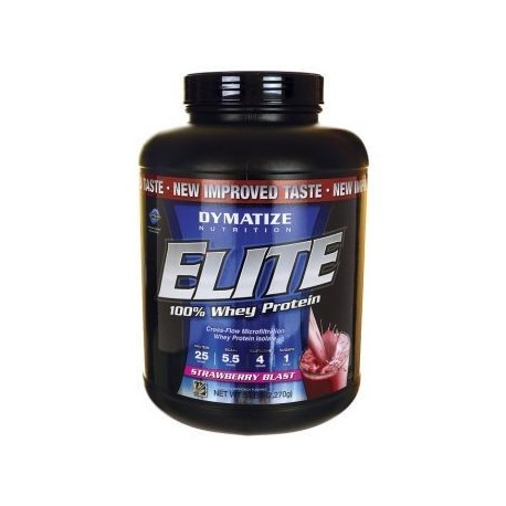 Proteína Dymatize Elite 100% Whey 5 lbs sabor Strawberry Blast - Envío Gratuito